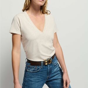 Everlane THE SLIM V-NECK TEE IN ESSENTIAL COTTON